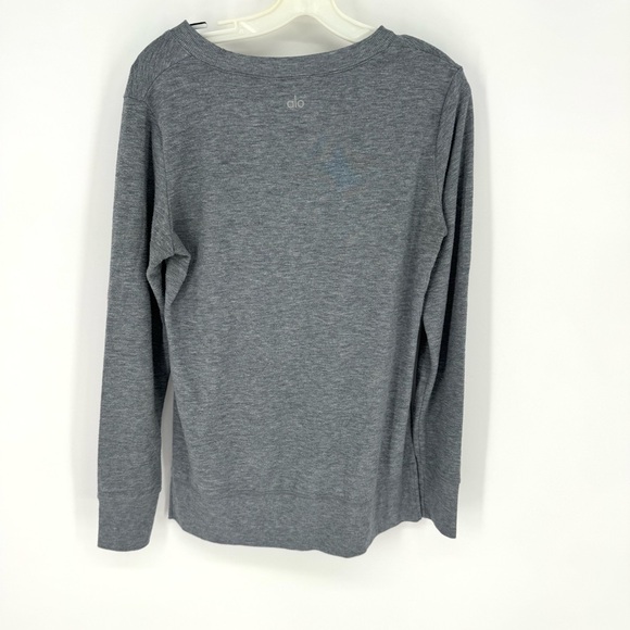 ALO Yoga Gray Boxy Long Sleeve Sweatshirt - Picture 3 of 8
